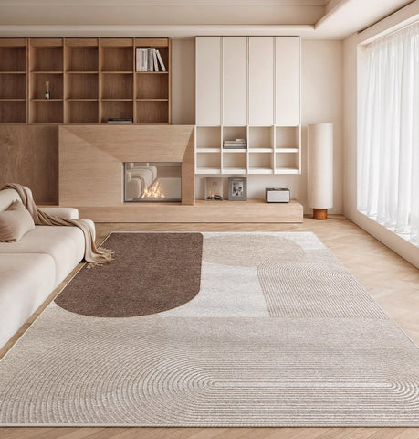Living Room Contemporary Modern Rugs, Extra Large Abstract Geometric Modern Rugs, Bedroom Modern Rugs, Modern Rugs for Dining Room-Silvia Home Craft