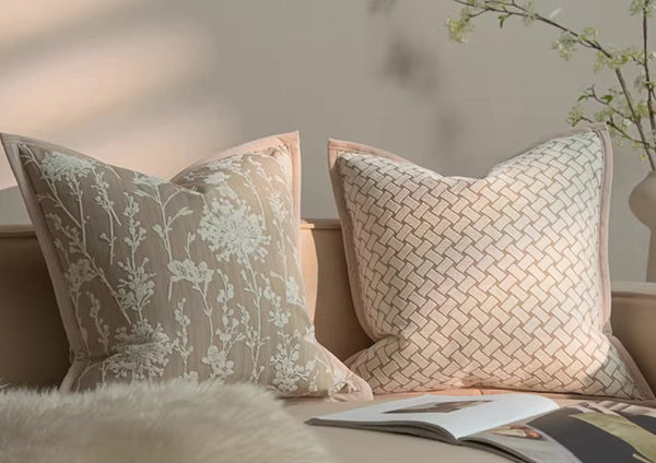 Modern Decorative Pillow Cover, Decorative Throw Pillows for Living Room, Decorative Pillow Arrangement Ideas for Couch, Modern Sofa Pillows-Silvia Home Craft