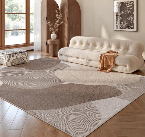Living Room Modern Rugs, Modern Living Room Rug Placement Ideas, Extra Large Contemporary Area Rugs for Bedroom, Dining Room Floor Carpets-Silvia Home Craft