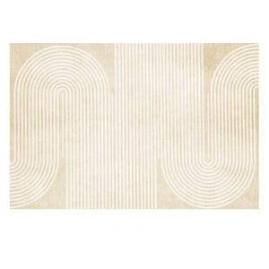 Cream Color Modern Living Room Rugs, Dining Room Modern Rugs, Thick Soft Modern Rugs for Living Room, Contemporary Rugs for Bedroom-Silvia Home Craft