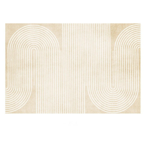 Cream Color Modern Living Room Rugs, Dining Room Modern Rugs, Thick Soft Modern Rugs for Living Room, Contemporary Rugs for Bedroom-Silvia Home Craft