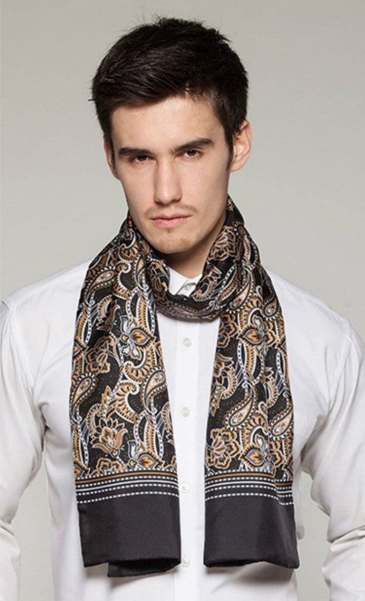 Long High Quality Silk Necktie Mens Thin Scarf Formal Business Dress