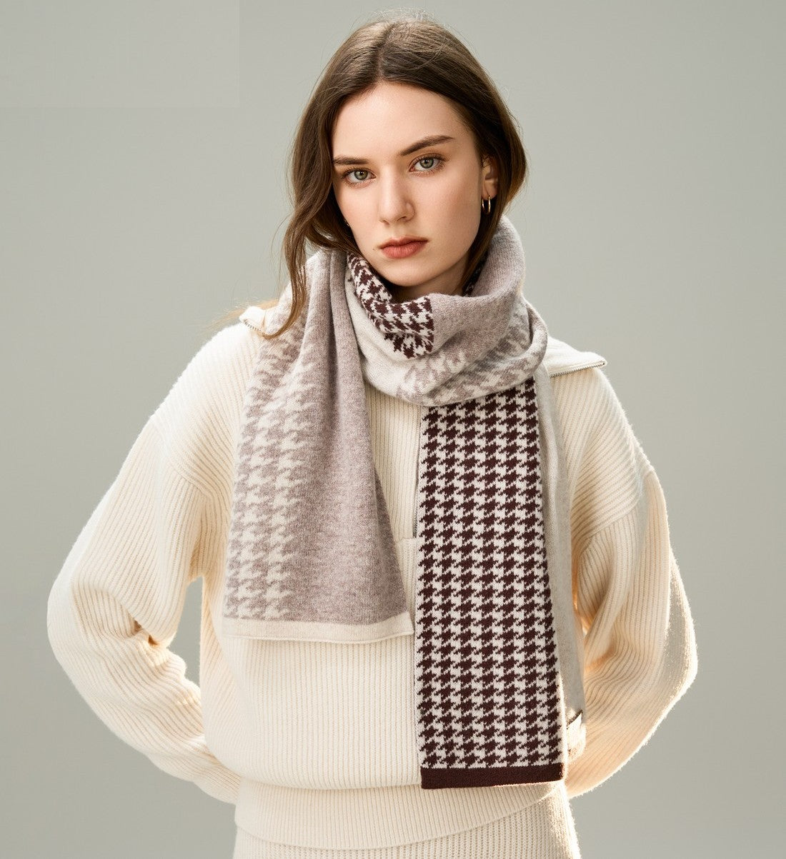 Winter Scarf, Soft Cashmere Scarf for Women, Casual Scarf for Women, Cold Weather Scarf, Fashion Designer Scarf, Modern Wool Scarf for Women-Silvia Home Craft