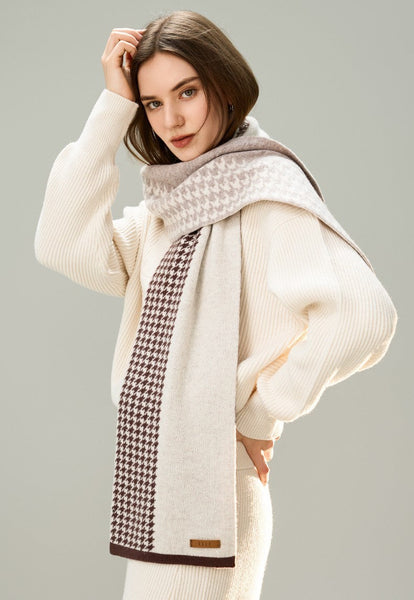 Winter Scarf, Soft Cashmere Scarf for Women, Casual Scarf for Women, Cold Weather Scarf, Fashion Designer Scarf, Modern Wool Scarf for Women-Silvia Home Craft