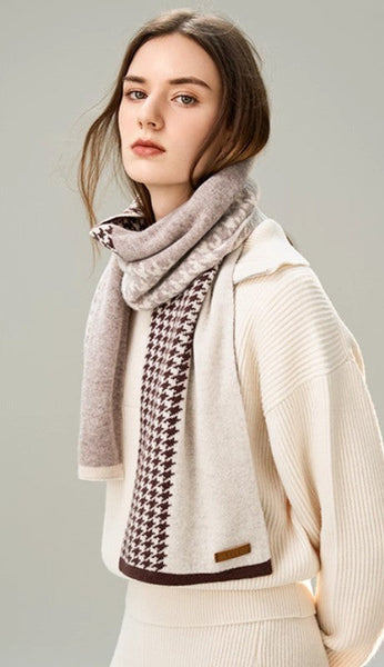 Winter Scarf, Soft Cashmere Scarf for Women, Casual Scarf for Women, Cold Weather Scarf, Fashion Designer Scarf, Modern Wool Scarf for Women-Silvia Home Craft