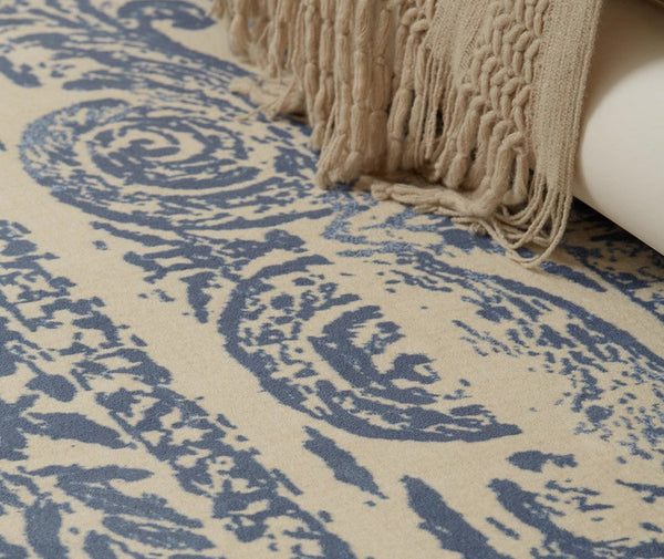 Mid Century Modern Rugs for Interior Design, Contemporary Modern Rugs for Living Room, Soft Rugs under Coffee Table, Thick French Style Modern Rugs for Dining Room-Silvia Home Craft