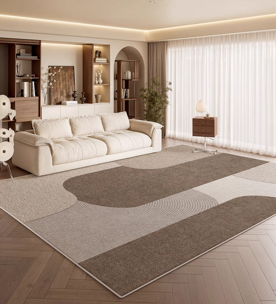 Modern Living Room Rug Placement Ideas, Extra Large Contemporary Area Rugs for Bedroom, Dining Room Floor Carpets, Living Room Modern Rugs-Silvia Home Craft