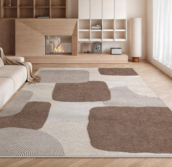 Unique Large Contemporary Floor Carpets for Living Room, Dining Room Modern Rugs, Extra Large Geometric Modern Rugs in Bedroom, Modern Rugs for Sale-Silvia Home Craft