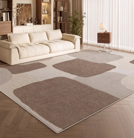 Unique Large Contemporary Floor Carpets for Living Room, Dining Room Modern Rugs, Extra Large Geometric Modern Rugs in Bedroom, Modern Rugs for Sale-Silvia Home Craft