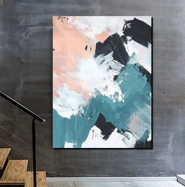 Contemporary Abstract Art, Bedroom Canvas Art Ideas, Large Painting for Sale, Buy Large Paintings Online, Simple Modern Art-Silvia Home Craft
