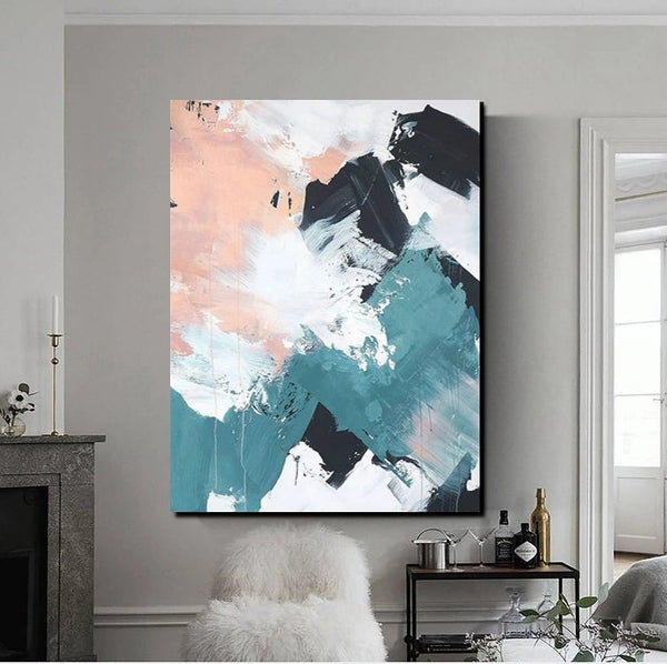 Contemporary Abstract Art, Bedroom Canvas Art Ideas, Large Painting for Sale, Buy Large Paintings Online, Simple Modern Art-Silvia Home Craft