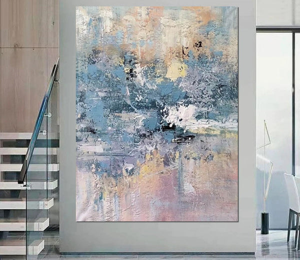 Simple Wall Art Ideas, Heavy Texture Painting, Bedroom Abstract Paintings, Modern Abstract Painting, Large Acrylic Canvas Paintings-Silvia Home Craft