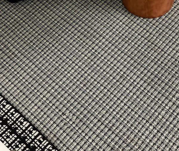 Large Area Rugs for Office, Contemporary Area Rugs under Sofa, Black Modern Area Rug for Living Room, Bedroom Modern Floor Rugs-Silvia Home Craft