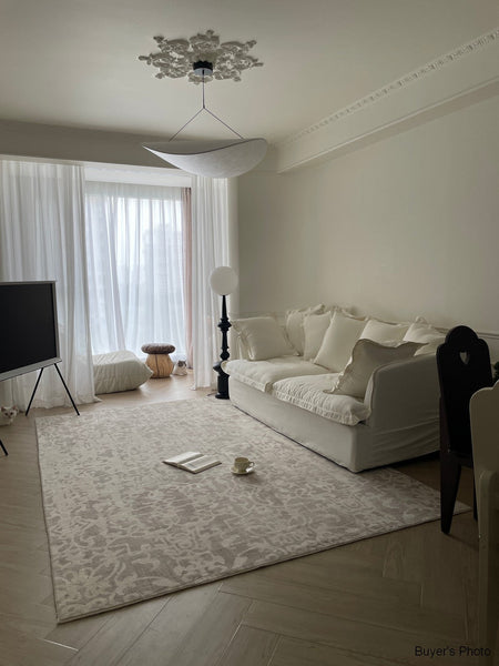 French Style Modern Rugs for Bedroom, Modern Rugs for Interior Design, Contemporary Modern Rugs under Dining Room Table, Soft Rugs for Living Room-Silvia Home Craft