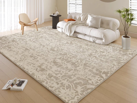 French Style Modern Rugs for Bedroom, Modern Rugs for Interior Design, Contemporary Modern Rugs under Dining Room Table, Soft Rugs for Living Room-Silvia Home Craft
