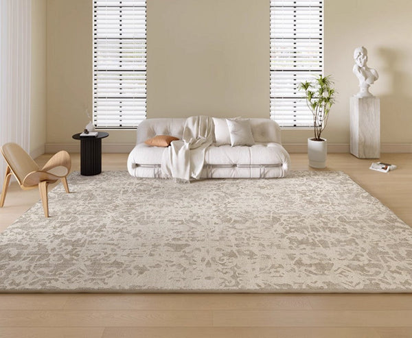 French Style Modern Rugs for Bedroom, Modern Rugs for Interior Design, Contemporary Modern Rugs under Dining Room Table, Soft Rugs for Living Room-Silvia Home Craft
