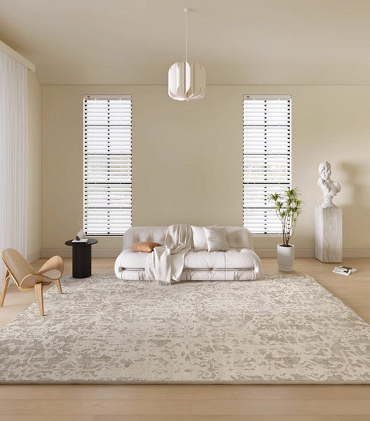 French Style Modern Rugs for Bedroom, Modern Rugs for Interior Design, Contemporary Modern Rugs under Dining Room Table, Soft Rugs for Living Room-Silvia Home Craft