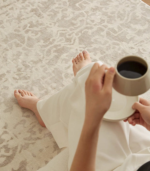 French Style Modern Rugs for Bedroom, Modern Rugs for Interior Design, Contemporary Modern Rugs under Dining Room Table, Soft Rugs for Living Room-Silvia Home Craft