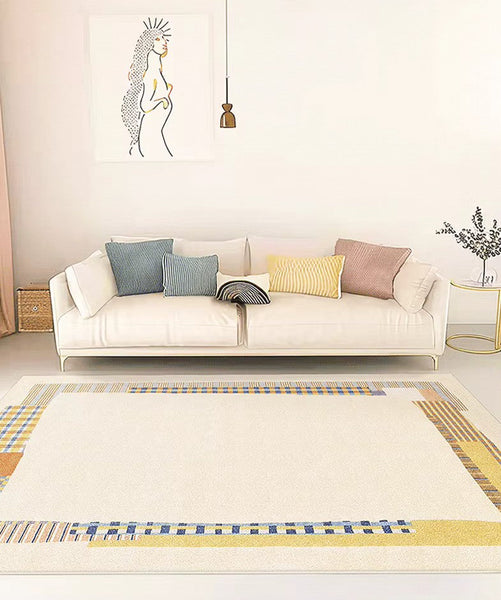 Unique Modern Rug Ideas for Living Room, Modern Floor Carpets for Office, Abstract Contemporary Rugs for Bedroom, Large Modern Rugs under Sofa-Silvia Home Craft