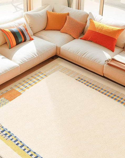 Unique Modern Rug Ideas for Living Room, Modern Floor Carpets for Office, Abstract Contemporary Rugs for Bedroom, Large Modern Rugs under Sofa-Silvia Home Craft