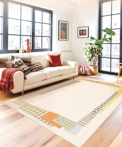 Unique Modern Rug Ideas for Living Room, Modern Floor Carpets for Office, Abstract Contemporary Rugs for Bedroom, Large Modern Rugs under Sofa-Silvia Home Craft