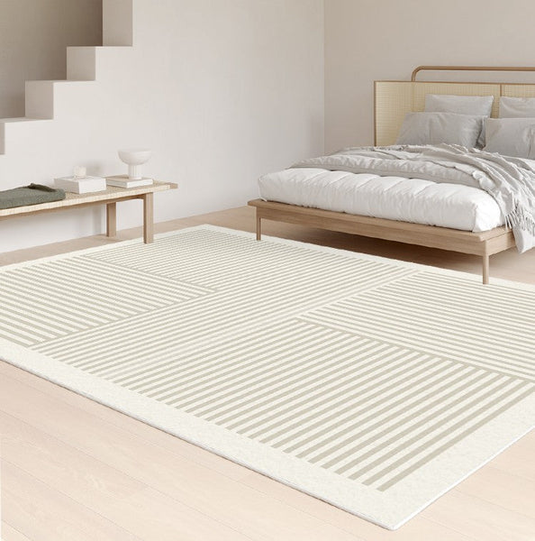 Simple Contemporary Modern Rugs, Modern Rugs for Dining Room, Modern Rugs for Living Room, Abstract Contemporary Rugs Next to Bed-Silvia Home Craft