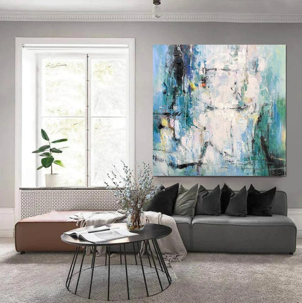 Large Paintings for Living Room, Hand Painted Acrylic Painting, Bedroom Wall Painting, Modern Contemporary Art, Modern Paintings for Dining Room-Silvia Home Craft