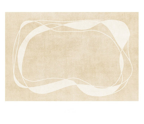 Thick Soft Modern Rugs for Living Room, Dining Room Modern Rugs, Cream Color Modern Living Room Rugs, Contemporary Rugs for Bedroom-Silvia Home Craft