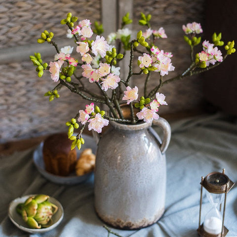 Cherry Blossom, Sakura Flowers, Creative Flower Arrangement Ideas for Home Decoration, Unique Artificial Flowers, Simple Artificial Floral for Bedroom-Silvia Home Craft