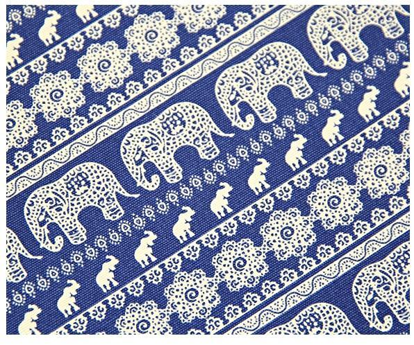 Modern Table Cover for Kitchen, Rectangular Tablecloth for Coffee Table, Blue / Red Elephant Pattern Rectangle and Round Tablecloth for Dining Table, Tea Table-Silvia Home Craft
