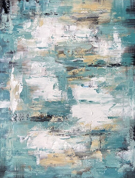 Modern Abstract Painting, Simple Wall Art Ideas for Dining Room, Heavy Texture Painting, Bedroom Abstract Paintings, Large Acrylic Canvas Paintings-Silvia Home Craft