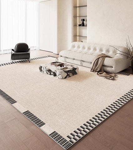 Bedroom Floor Rugs, Contemporary Area Rugs for Dining Room, Modern Rug Ideas for Living Room, Simple Abstract Rugs for Living Room-Silvia Home Craft