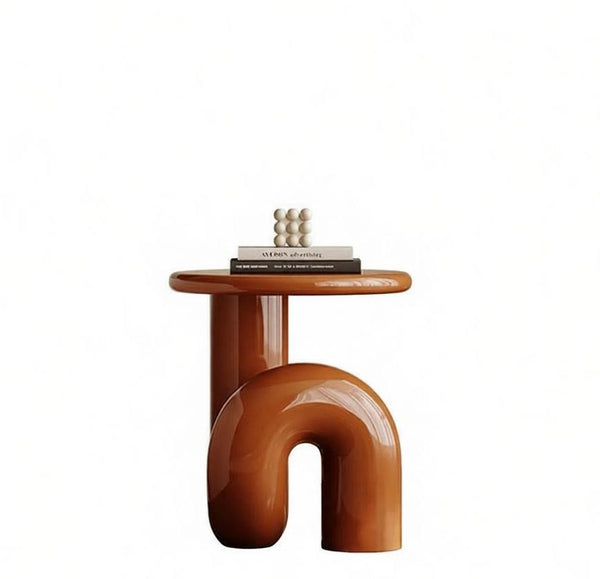 Contemporary Round Side Table, Minimalist Modern Occasional Table, Unique Small End Table, Portable Casual Side Table, Low Profile Sofa Table, Creative Coffee Table, Lightweight Indoor Outdoor Table, Contemporary Side Table