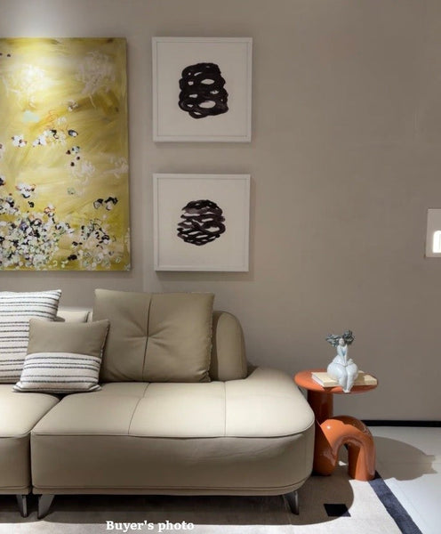 Contemporary Round Side Table, Minimalist Modern Occasional Table, Unique Small End Table, Portable Casual Side Table, Low Profile Sofa Table, Creative Coffee Table, Lightweight Indoor Outdoor Table, Contemporary Side Table