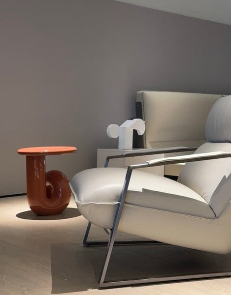 Contemporary Round Side Table, Minimalist Modern Occasional Table, Unique Small End Table, Portable Casual Side Table, Low Profile Sofa Table, Creative Coffee Table, Lightweight Indoor Outdoor Table, Contemporary Side Table