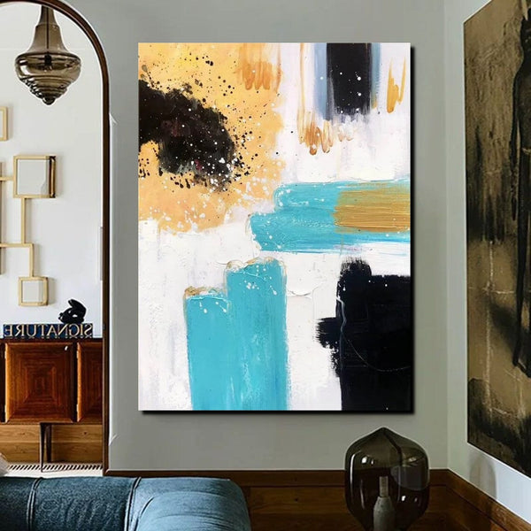 Bedroom Wall Art Paintings, Acrylic Abstract Paintings, Large Painting on Canvas, Buy Abstract Painting Online, Simple Modern Art-Silvia Home Craft