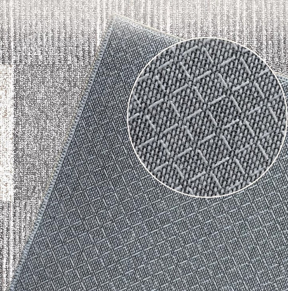 Dining Room Floor Rug, Large Gray Floor Rugs for Living Room, Modern Floor Rugs for Bedroom, Extra Large Geometric Modern Rugs for Office-Silvia Home Craft