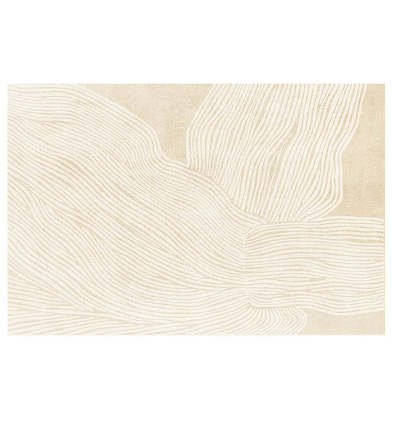 Cream Color Modern Living Room Rugs, Dining Room Modern Rugs, Thick Soft Floor Carpets for Living Room, Soft Contemporary Rugs for Bedroom-Silvia Home Craft