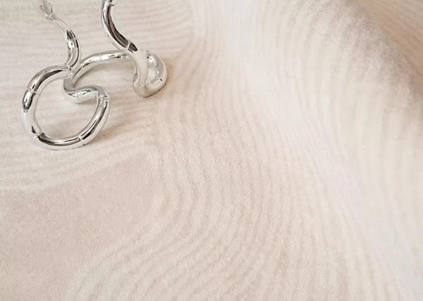 Cream Color Modern Living Room Rugs, Dining Room Modern Rugs, Thick Soft Floor Carpets for Living Room, Soft Contemporary Rugs for Bedroom-Silvia Home Craft