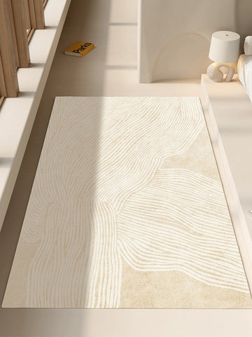 Thick Soft Floor Carpets for Living Room, Cream Color Modern Living Room Rugs, Dining Room Modern Rugs, Soft Contemporary Rugs for Bedroom-Silvia Home Craft