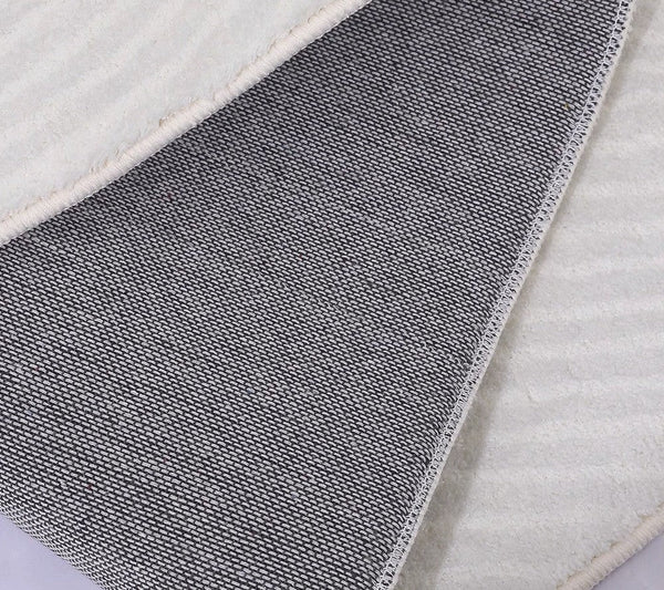 Modern Round Rugs for Dining Room, Gray Round Rugs under Coffee Table, Circular Modern Rugs for Bedroom, Contemporary Modern Rug Ideas for Living Room-Silvia Home Craft