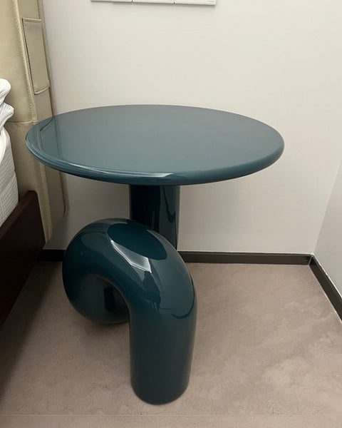 Contemporary Round Side Table, Low Profile Sofa Table, Unique Small End Table, Minimalist Modern Occasional Table, Portable Casual Side Table, Creative Coffee Table, Lightweight Indoor Outdoor Table, Contemporary Side Table