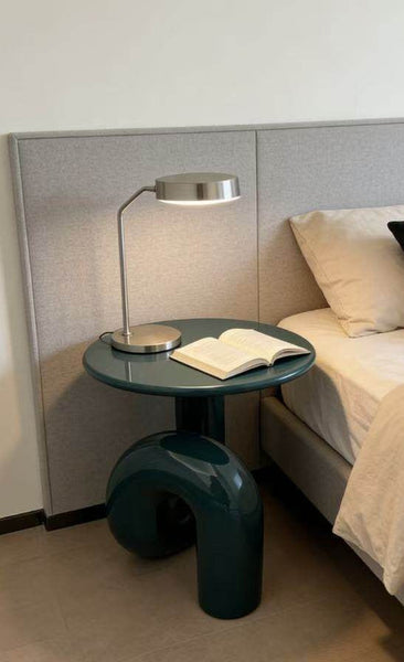 Contemporary Round Side Table, Low Profile Sofa Table, Unique Small End Table, Minimalist Modern Occasional Table, Portable Casual Side Table, Creative Coffee Table, Lightweight Indoor Outdoor Table, Contemporary Side Table