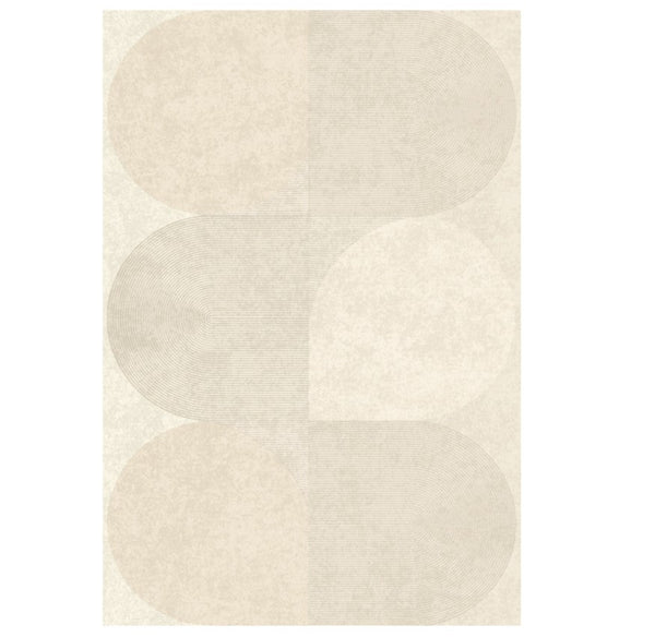 Geometric Modern Rug Ideas for Bedroom, Contemporary Modern Rug Placement Ideas for Living Room, Cream Color Abstract Rugs for Dining Room-Silvia Home Craft