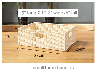 Large Woven Straw Storage Basket, Storage Basket for Bedroom, Rectangle Storage Basket, Picnic Storage Basket, Storage Basket for Toys-Silvia Home Craft