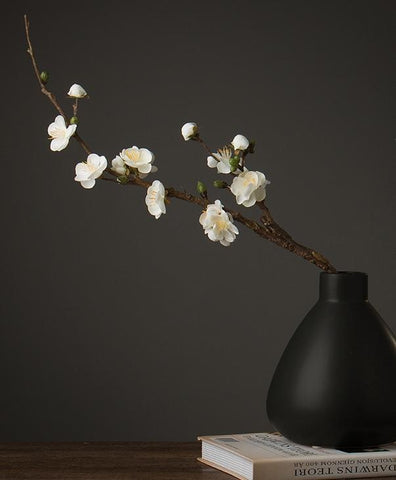 White and Pink Plum Artificial Flowers, Artificial Botany Plants, Silk Flower Arrangement, Plum Flower, Simple Flower Arrangement for Home Decoration-Silvia Home Craft