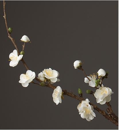 White and Pink Plum Artificial Flowers, Artificial Botany Plants, Silk Flower Arrangement, Plum Flower, Simple Flower Arrangement for Home Decoration-Silvia Home Craft