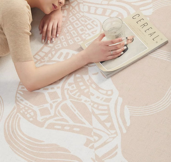 Modern Rugs for Living Room, Horse Contemporary Modern Rugs for Bedroom, Abstract Geometric Modern Rugs, Dining Room Floor Rugs-Silvia Home Craft