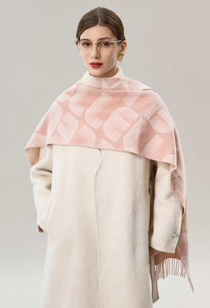 Holiday Women Scarf, Cold Weather Scarf, Fashion Designer Scarf, Modern Wool Scarf, Warm Winter Scarf, Soft Cashmere Scarf for Women, Elegant Scarf-Silvia Home Craft