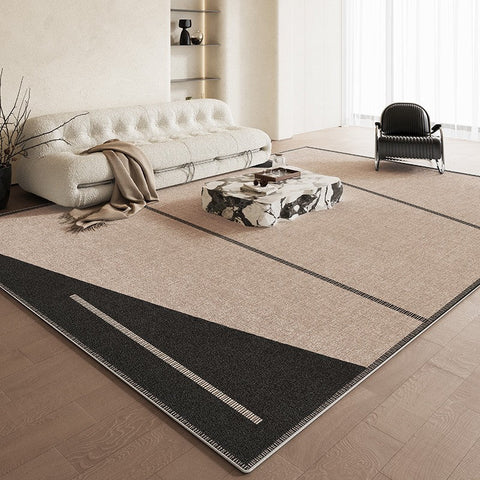 Modern Rug Ideas for Living Room, Contemporary Abstract Rugs for Dining Room, Bedroom Floor Rugs, Simple Abstract Rugs for Living Room-Silvia Home Craft